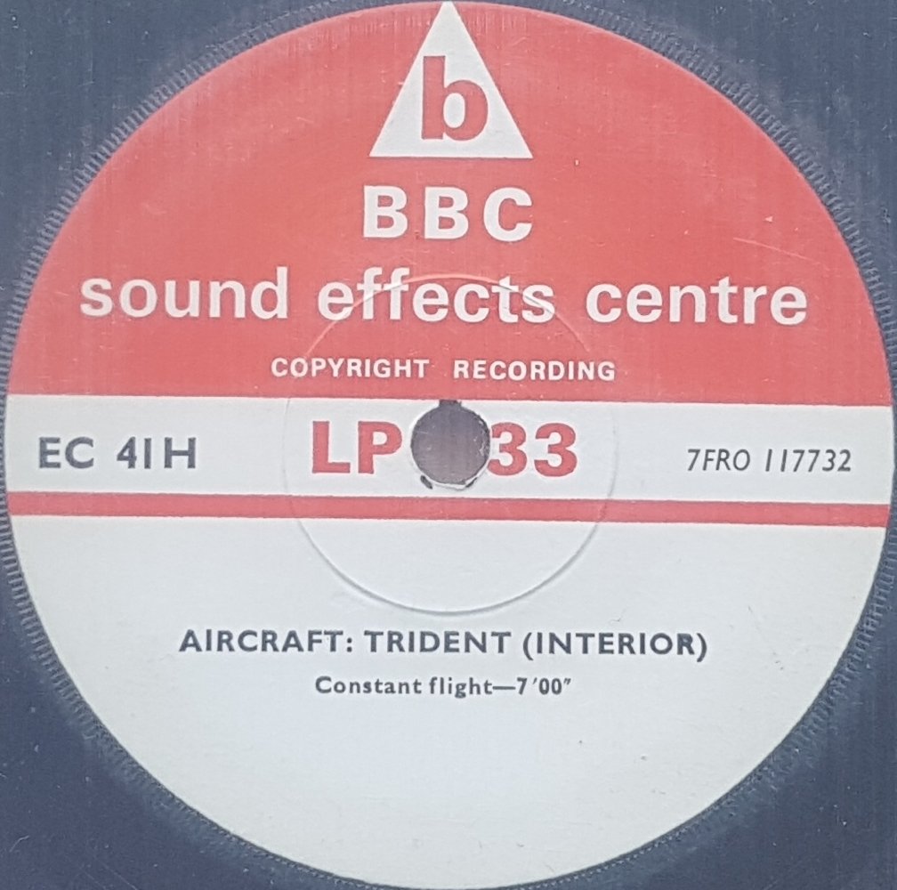 EC 41H Aircraft: Trident (Interior) Not registered from the BBC records and Tapes library Label